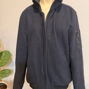 Dockers Navy Zip-Up Men's Sweater Jacket
